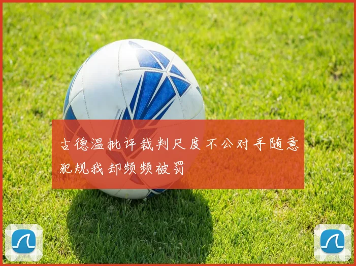 古德温批评裁判尺度不公对手随意犯规我却频频被罚